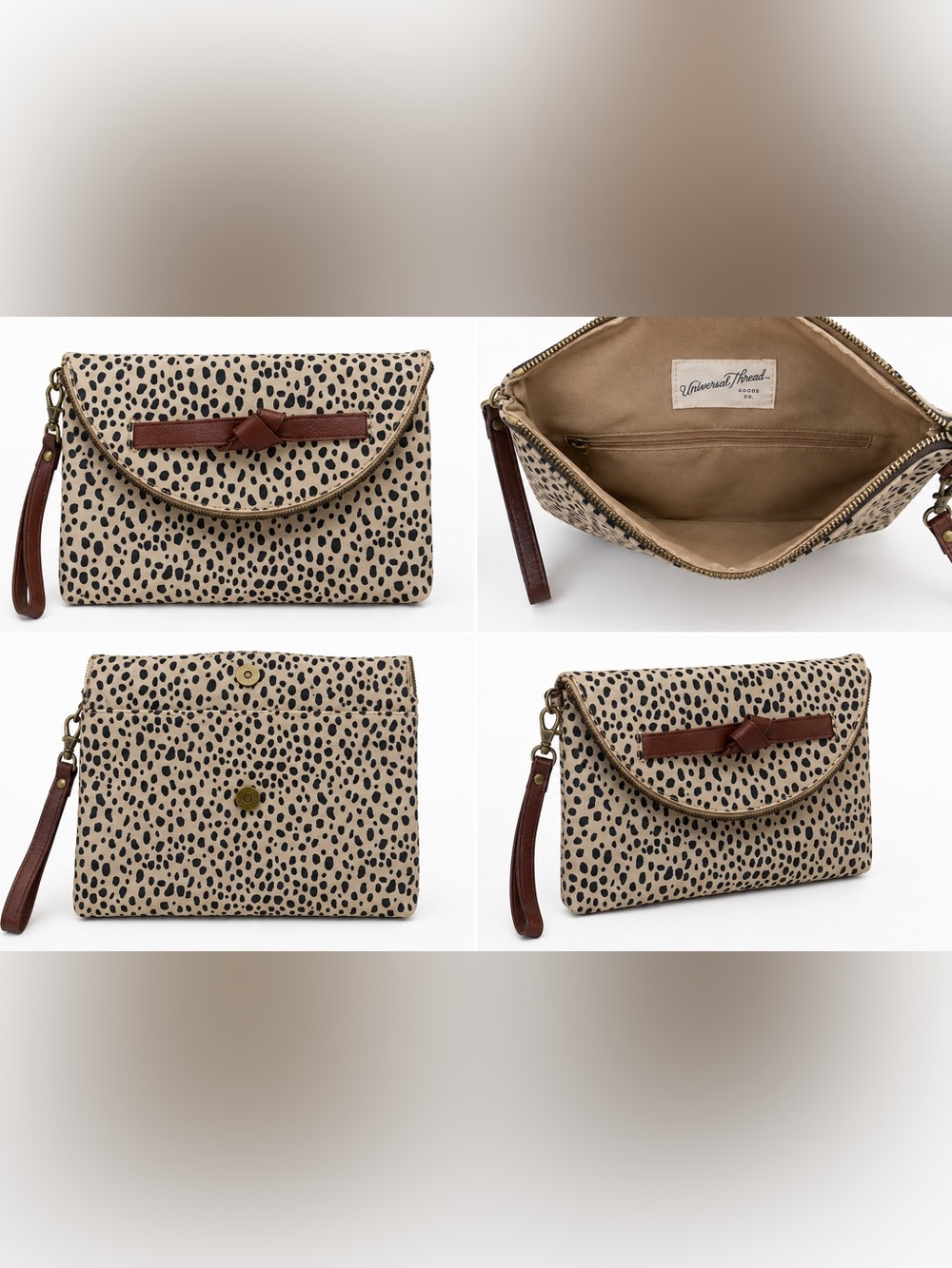 Universal Thread Cheetah Print Fold-Over Wristlet Clutch | NeutralAnimal Print